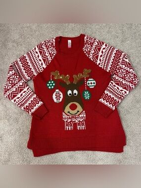 No Boundaries Reindeer Christmas Sweater